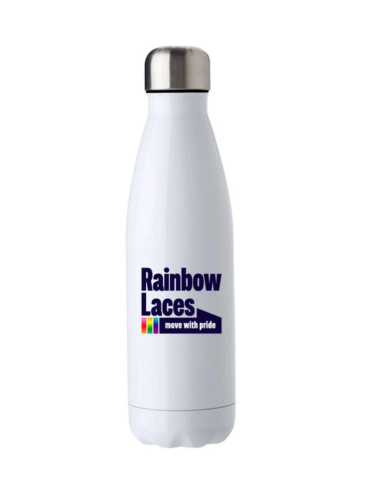 Rainbow Laces Metal Water Bottle