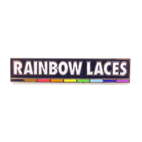 Rainbow Laces Pin Badge - Vintage