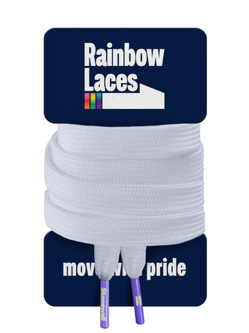 Rainbow Laces - White Edition + Charm