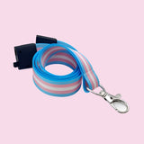 Lanyard with trans pride flag