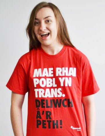 Some People are Trans. Get over it! (Welsh language) t-shirt